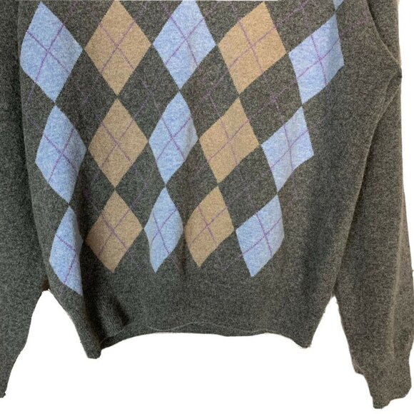 ALAN PAINE Men's Geelong Lambswool Argyle Pattern Sweater Size 44 (US - L) - Picture 6 of 9